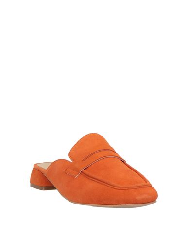 Woman Mules & Clogs Orange Size 8 Leather