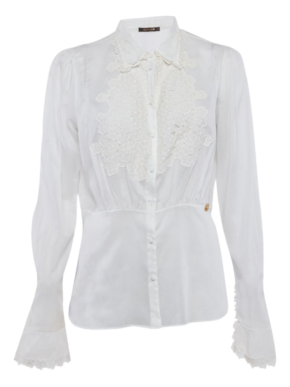 Lace-embellished blouse - White