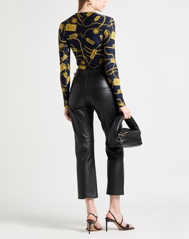 Versace Jeans Couture Woman Bodysuit Navy Size 2 Polyamide, Elastane