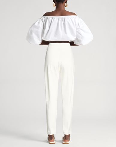 Woman Pants White Size XL Cotton