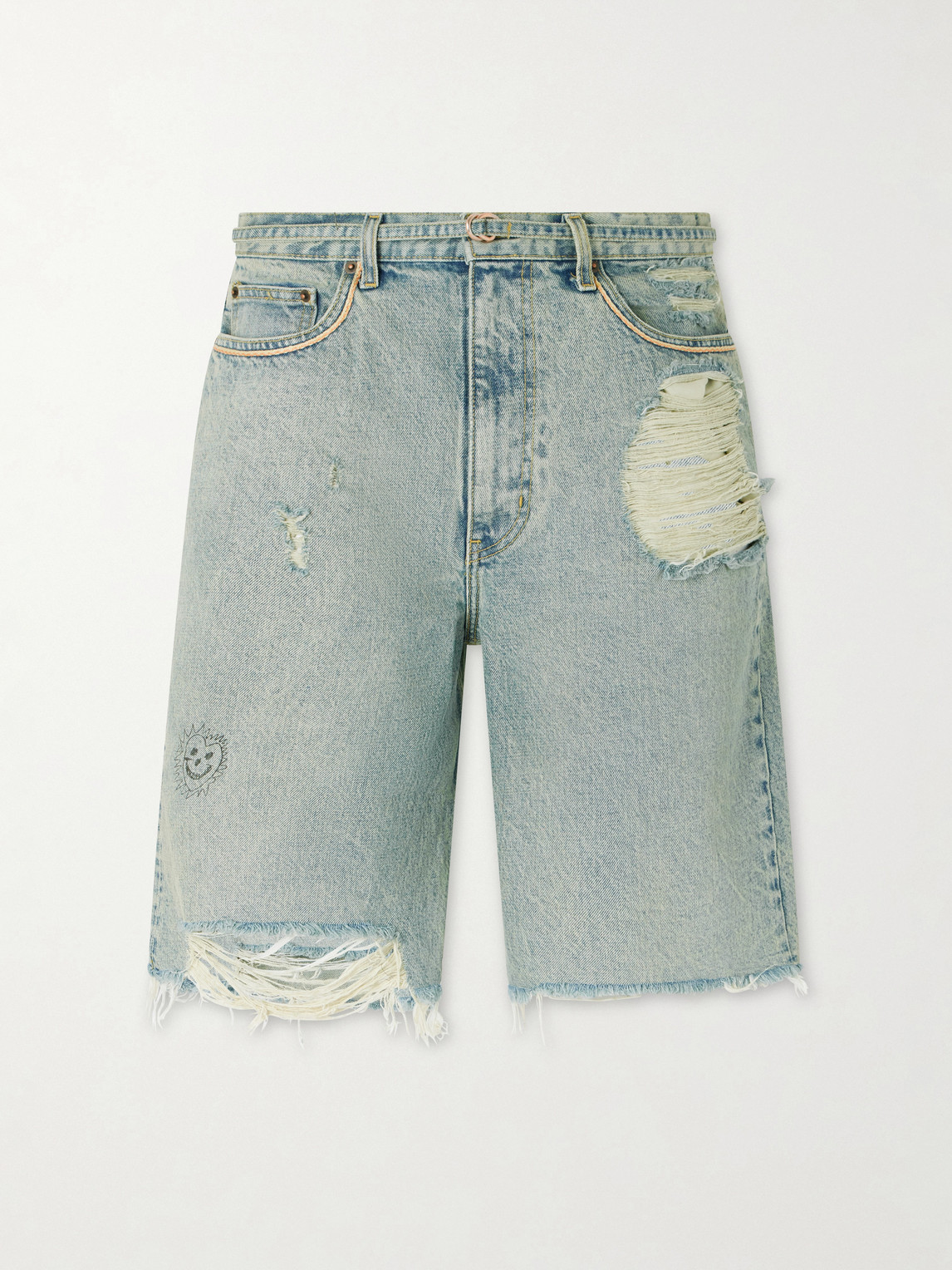 Good Good Times Distressed Denim Shorts
