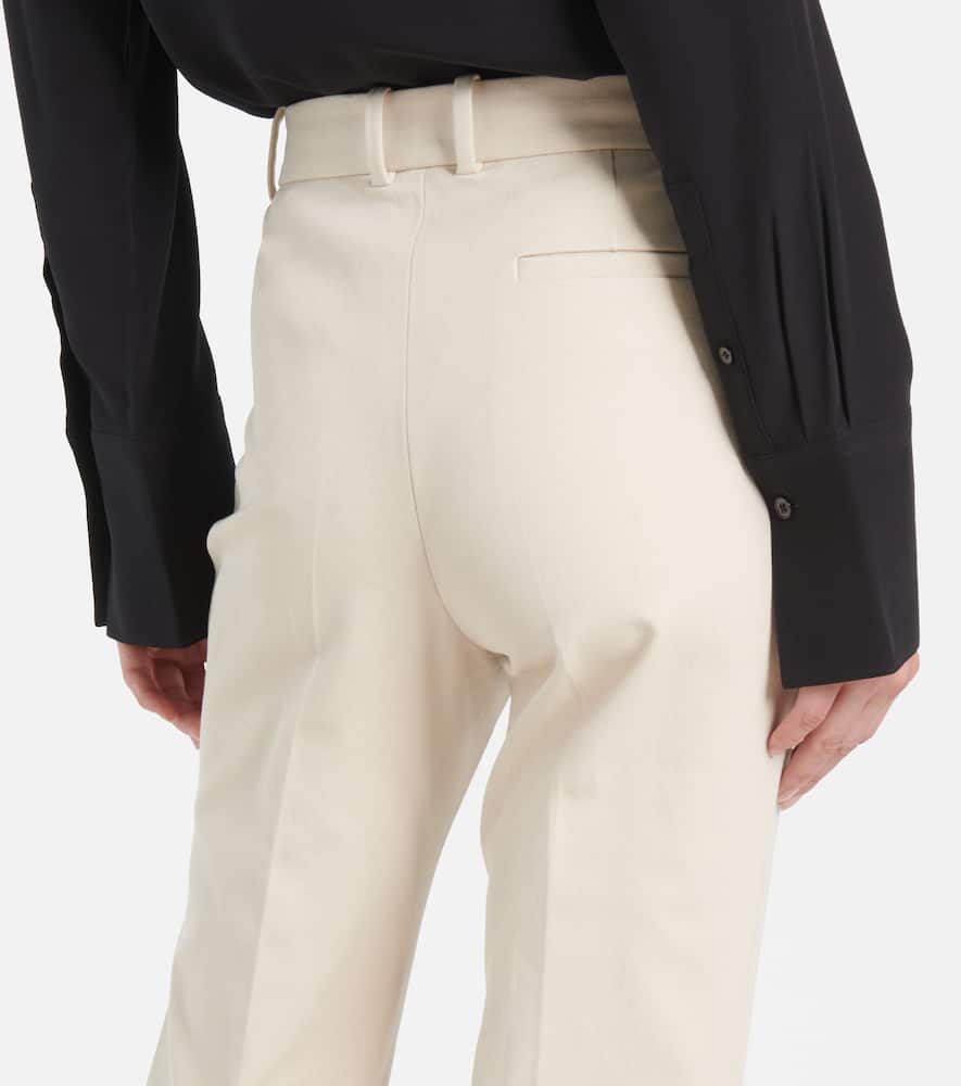 High-rise flared pants