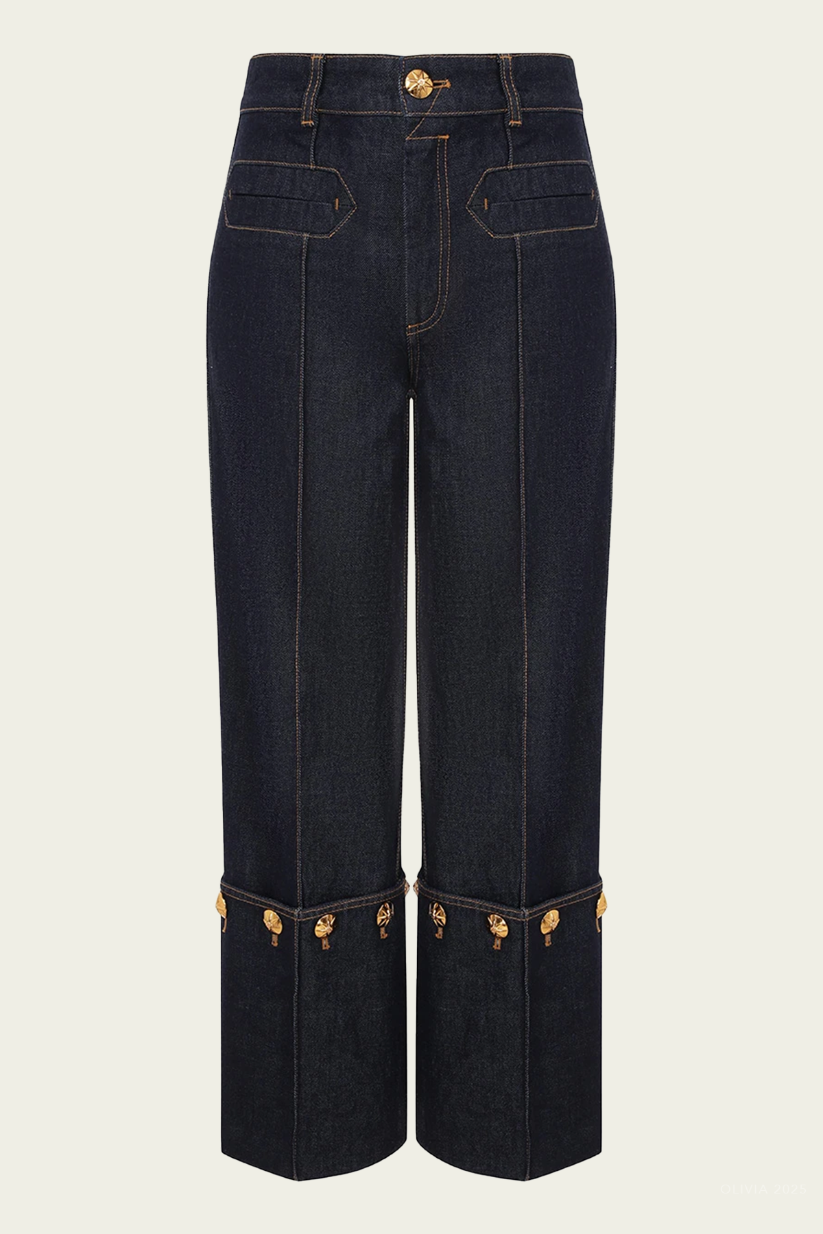 Rebellion Straight Crop Jean in Night Sky