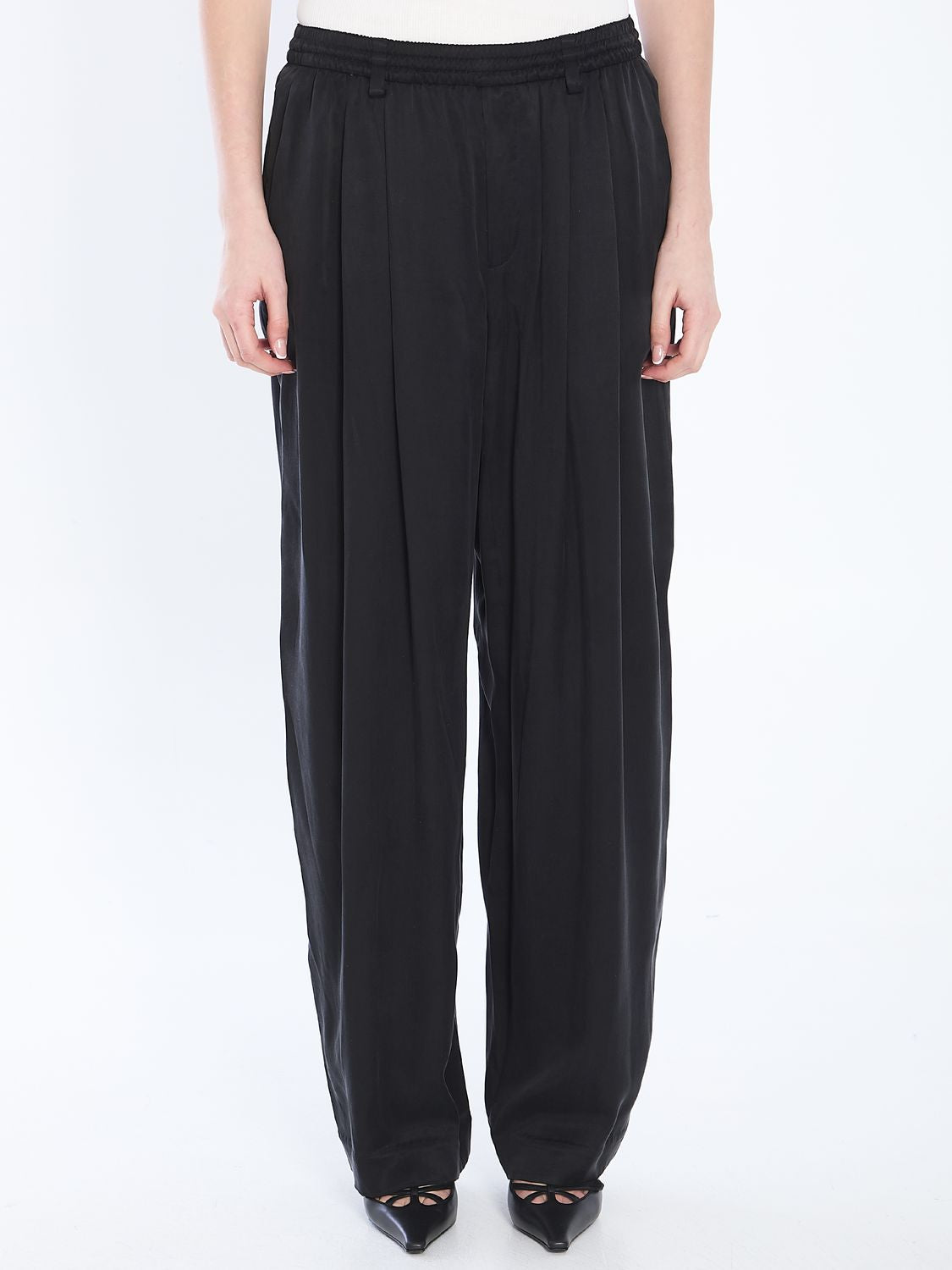Pre-Styled Turn-Down Waistband Trousers