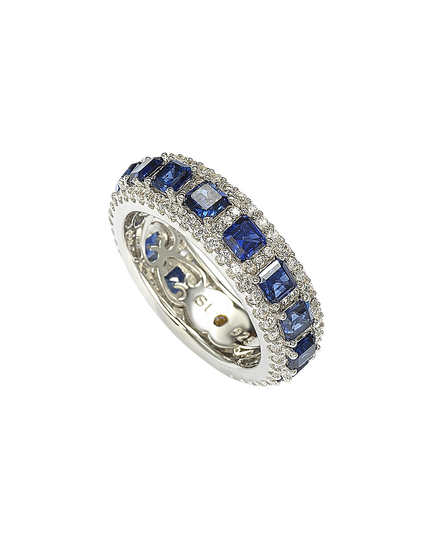 Silver 4.33 ct. tw. Sapphire Eternity Ring