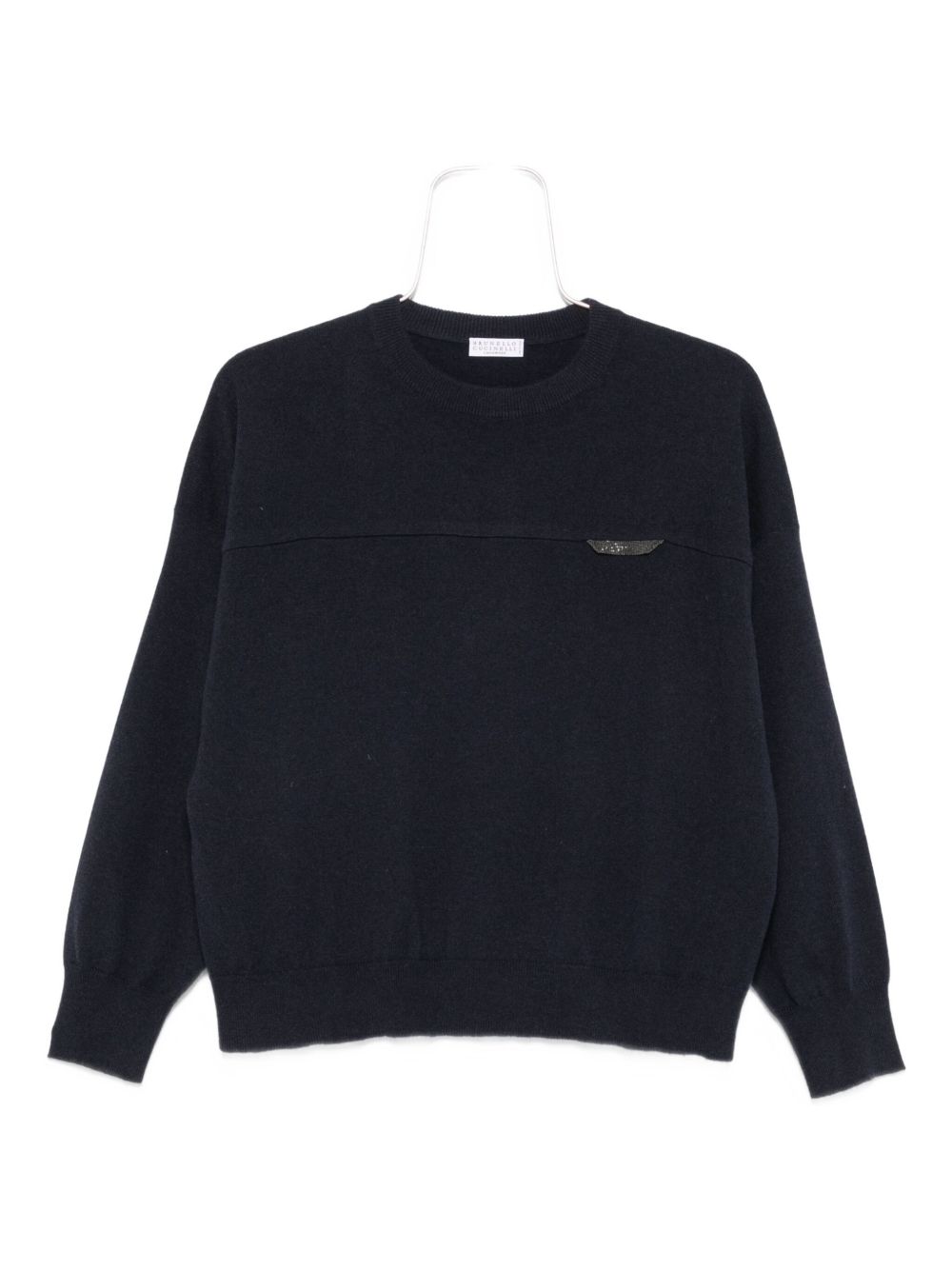 Monili chain-embellished jumper - Blue
