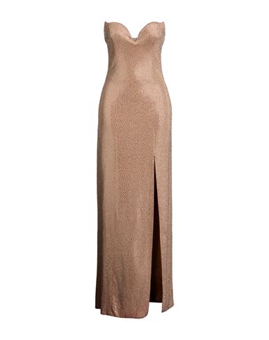 Woman Maxi dress Bronze Size 0 Polyamide, Elastane, Glass