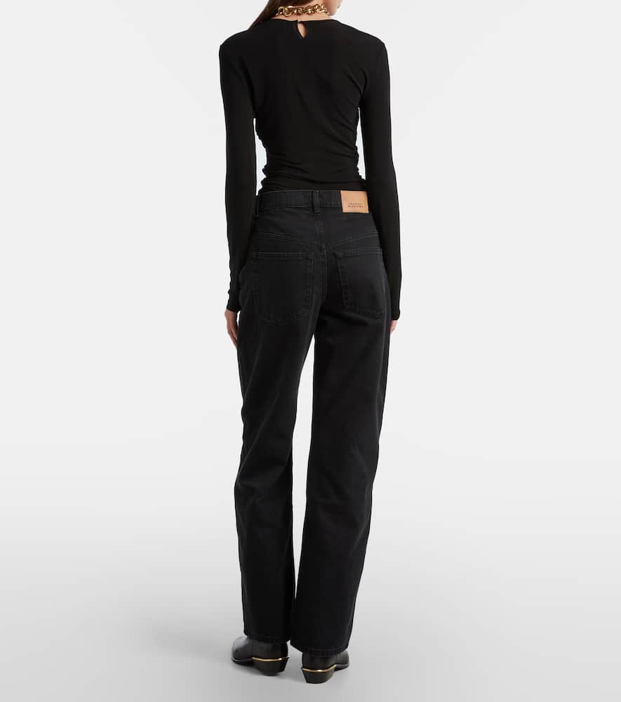 Dromie mid-rise straight jeans