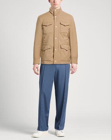 Man Puffer Light brown Size L Polyester, Wool, Polyurethane, Elastane