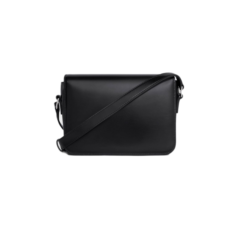 Shiny Calfskin Teen Triomphe Bag In Black