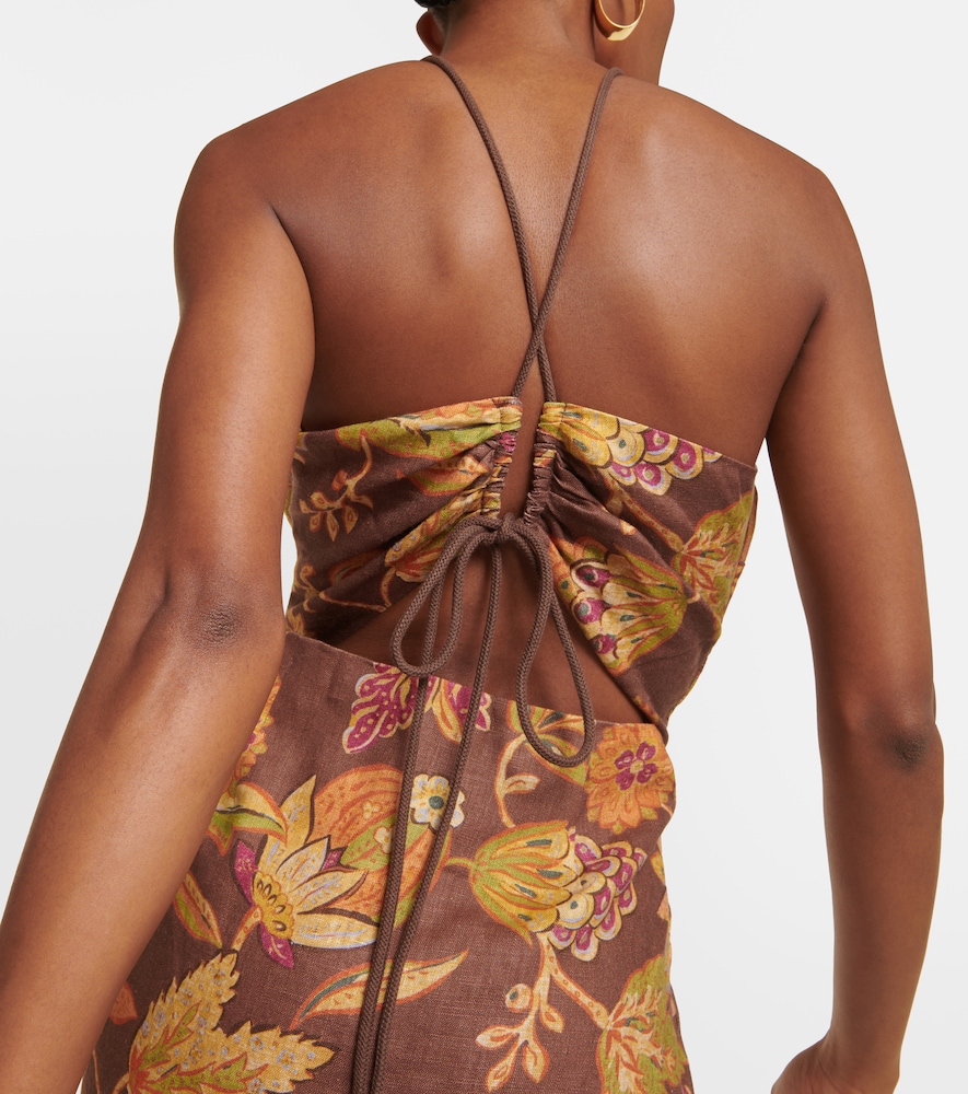 Josefina floral linen midi dress