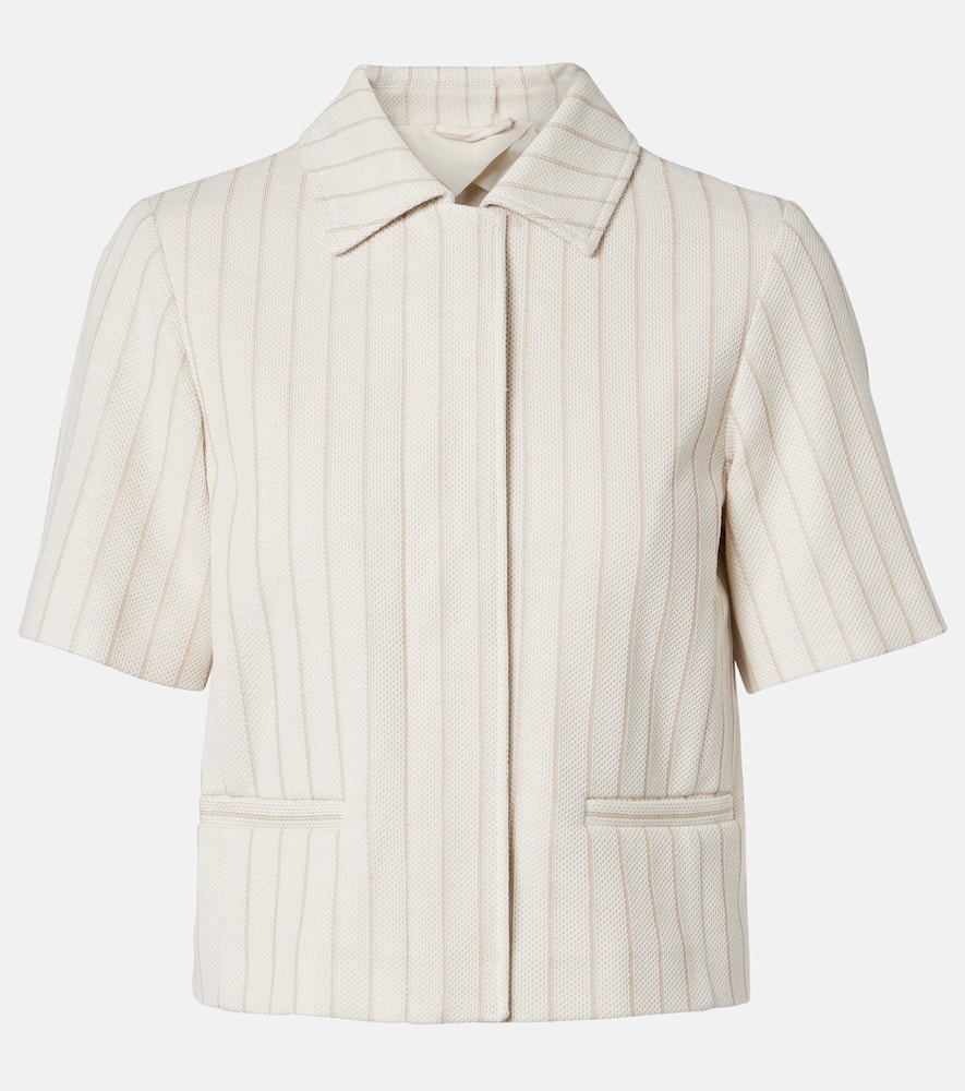 Striped cotton jacket