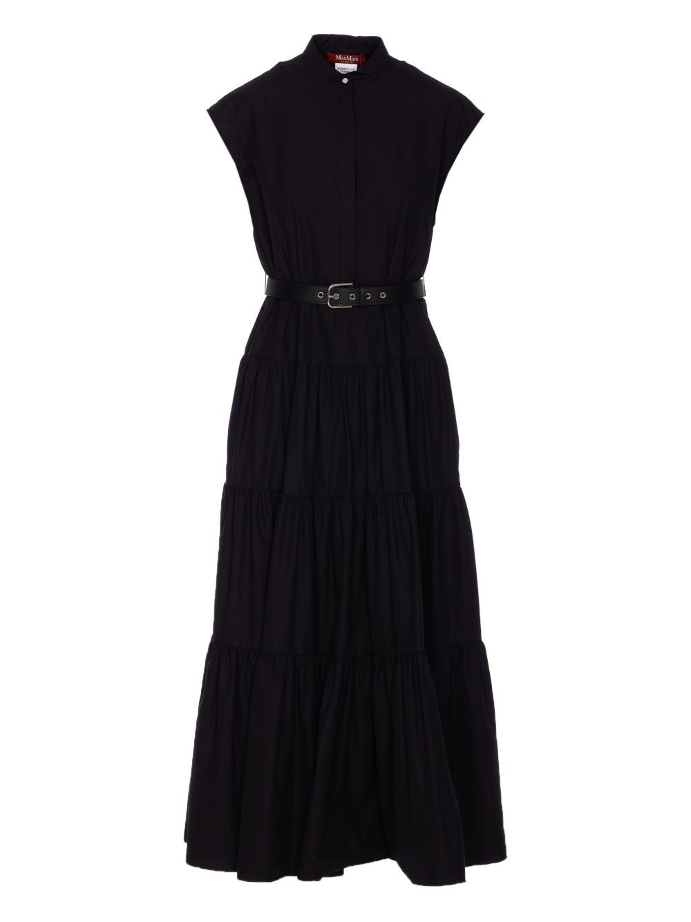 Cotton midi dress - Black