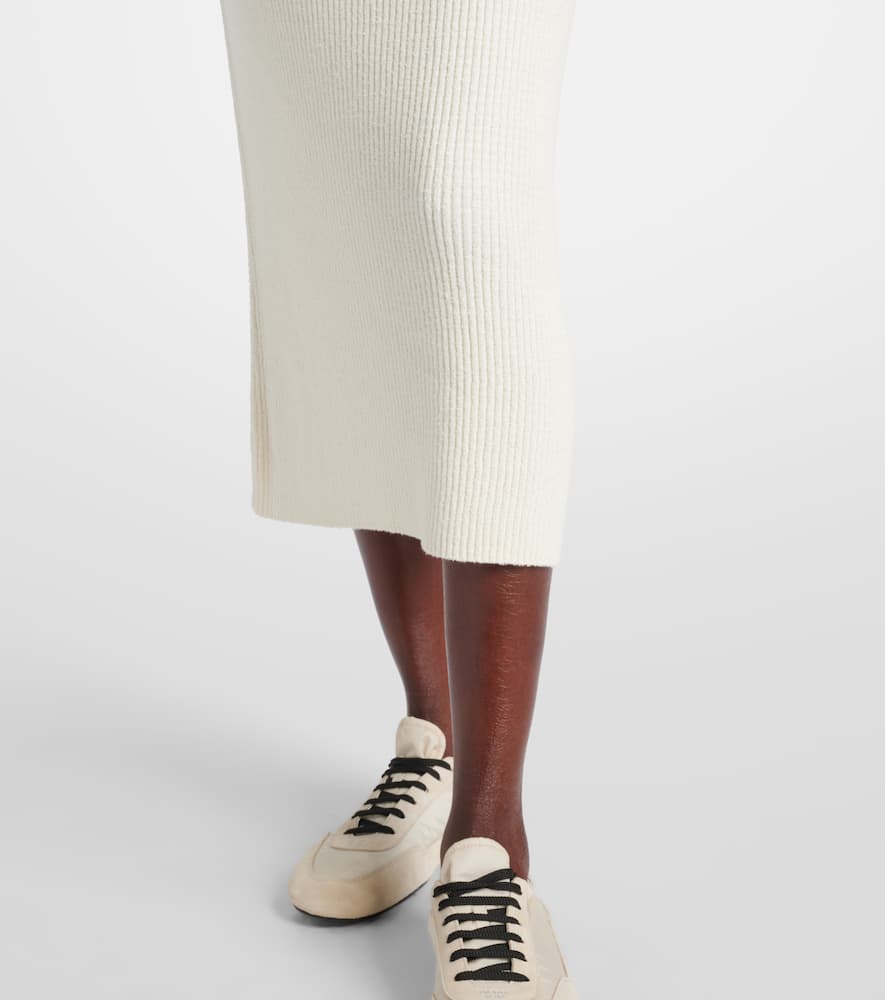 Paige bouclé midi skirt