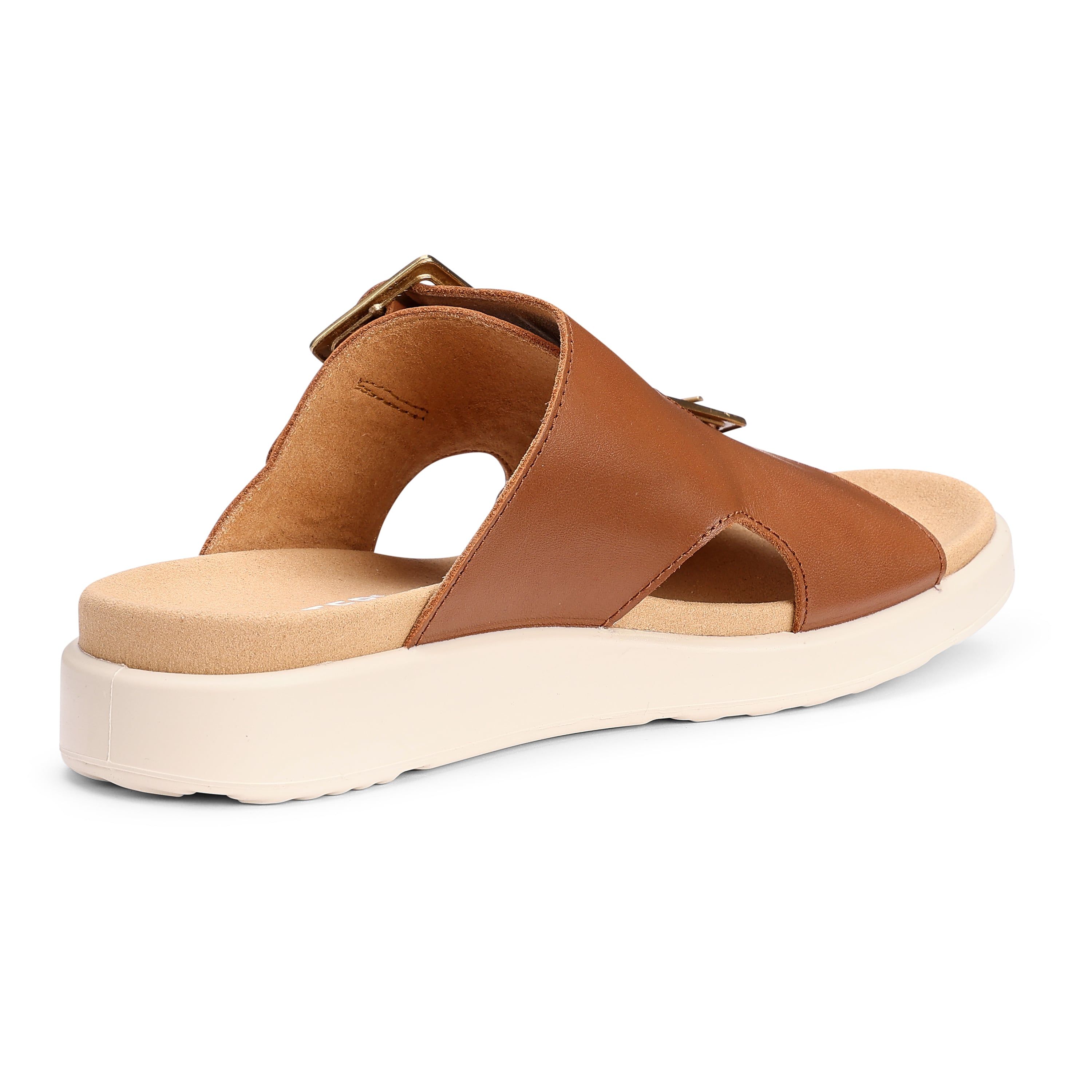 Hotter Women's Wide Fit 'Corsica' Slip-On Mules in Tan