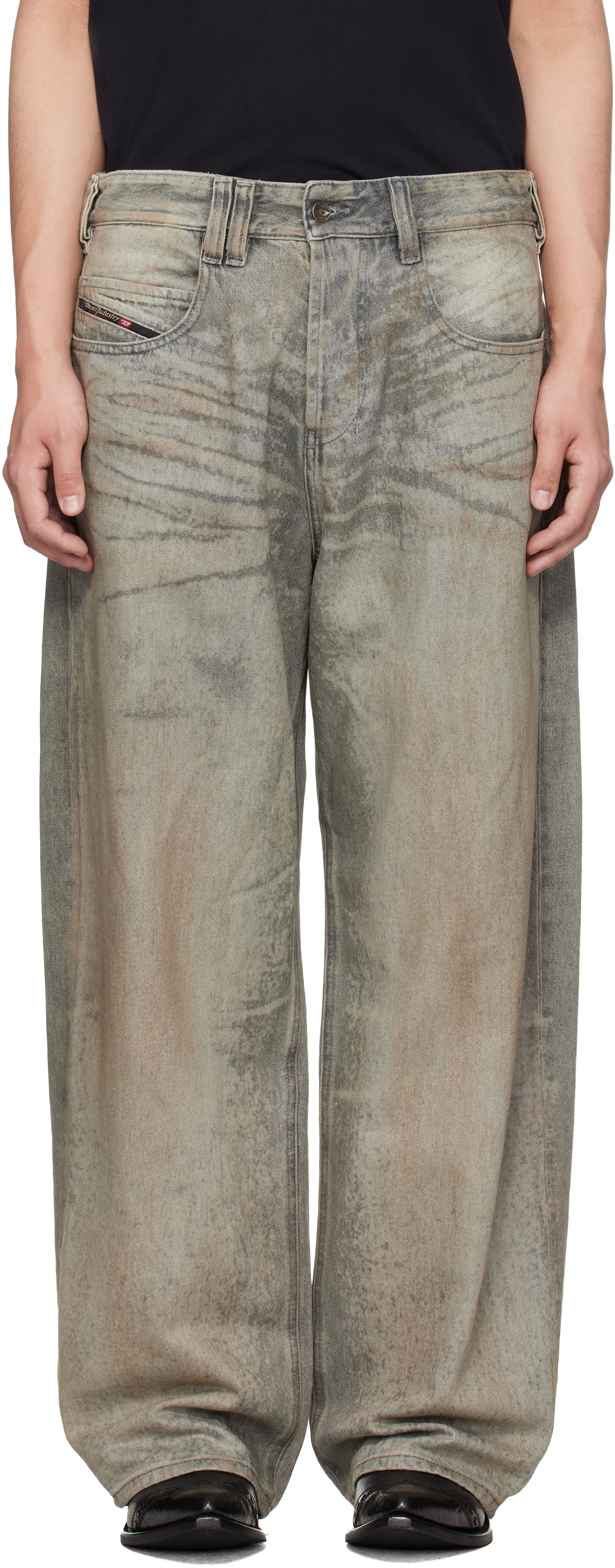 Gray Regular Waist 1997 D-Enim-M Relaxed Jeans