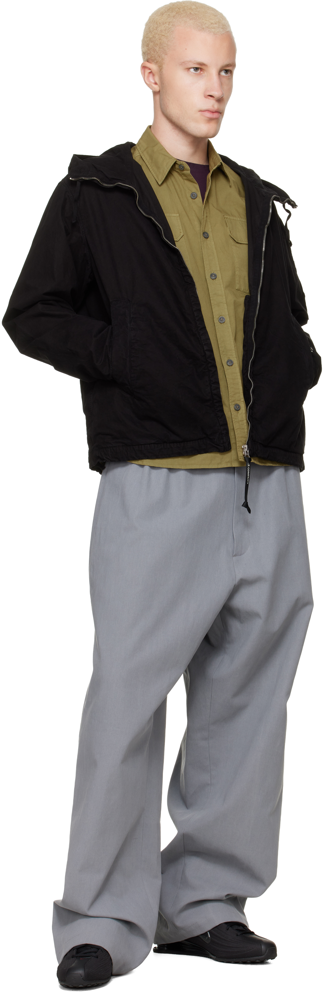 Black Micro-Reps Hooded Lens Jacket