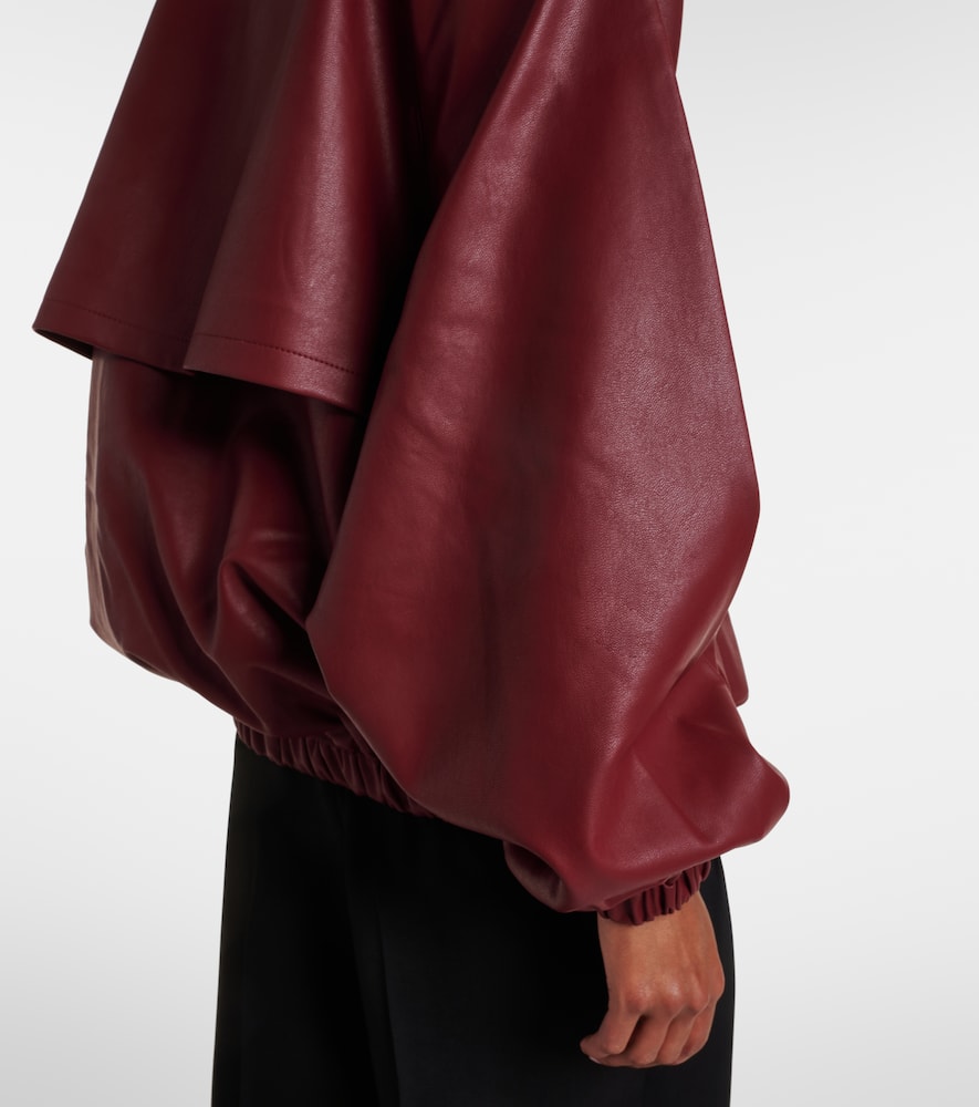 Senta oversized faux leather bomber jacket