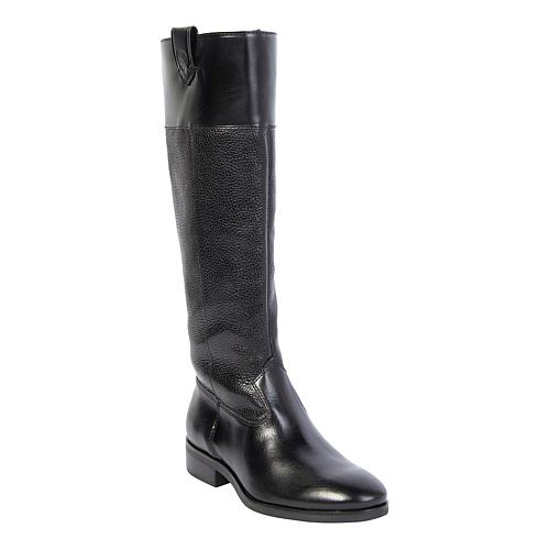 Selpisa Tall Leather/Suede Boot - Black