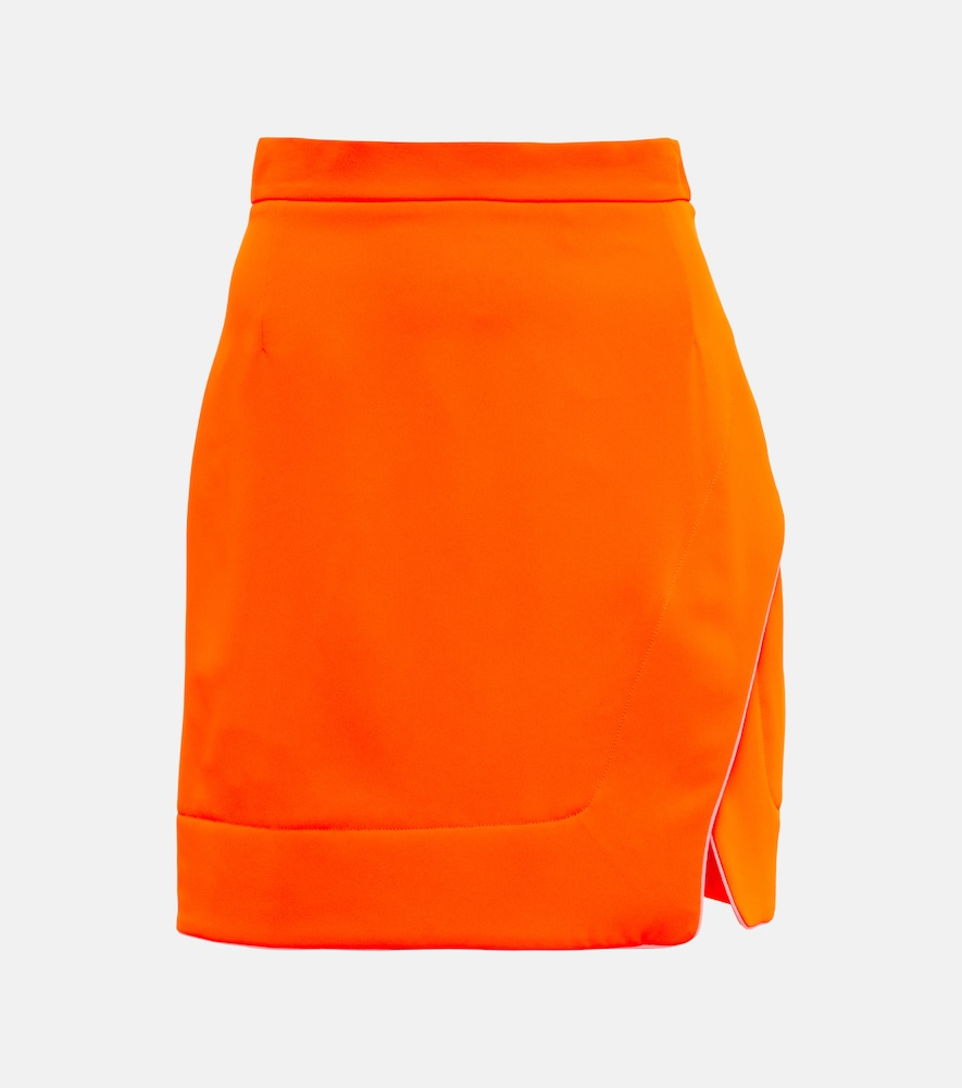High-rise crêpe miniskirt