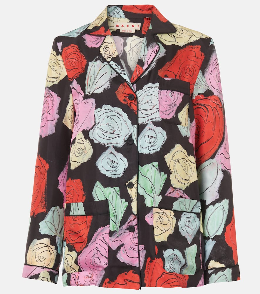 Floral silk shirt