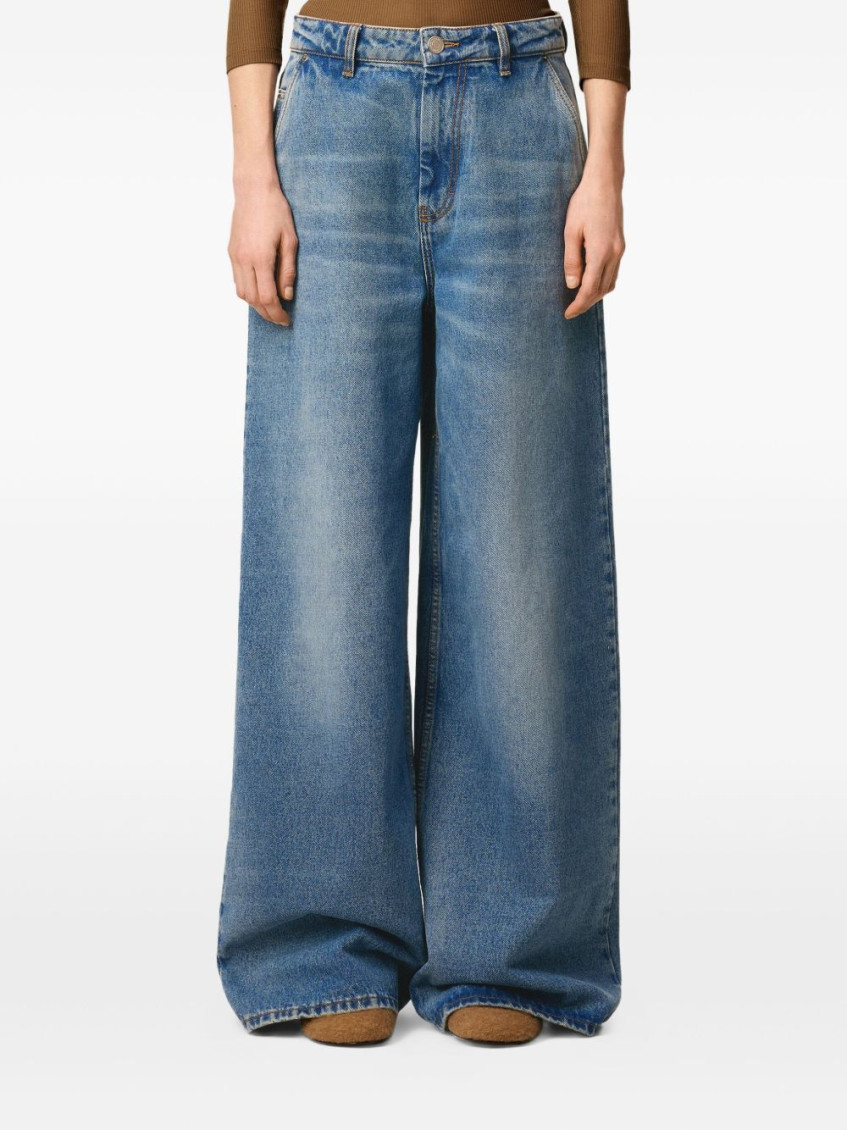 Wide-Leg Denim Jeans