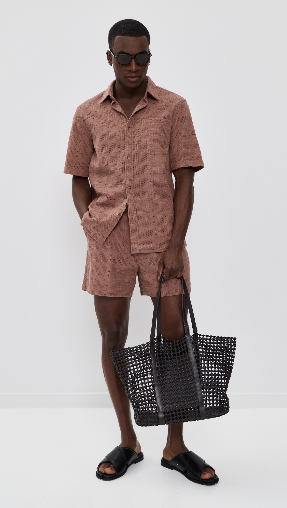 Charlie Knit Shorts Cognac Red