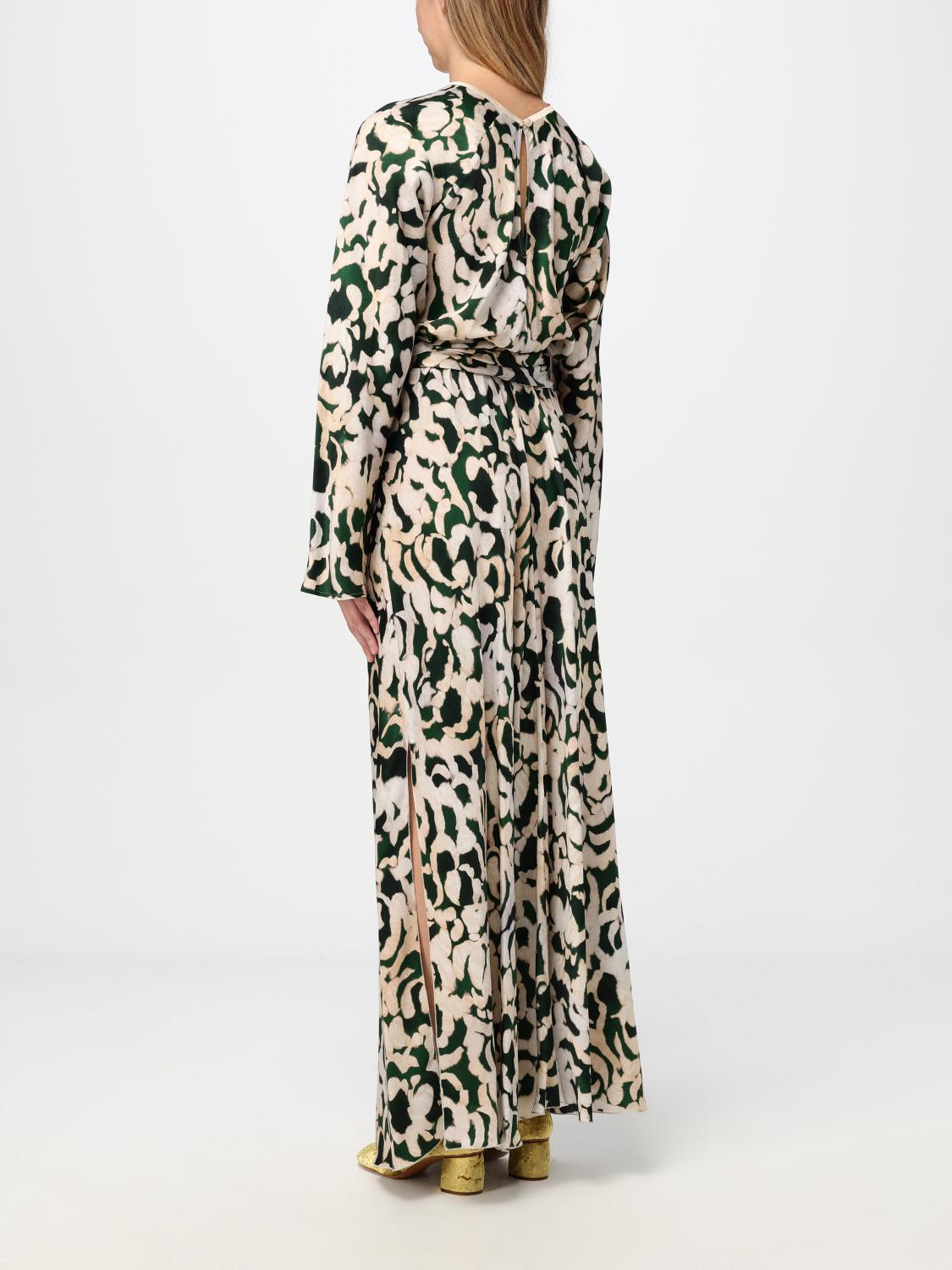 Abstract-print maxi dress - Green