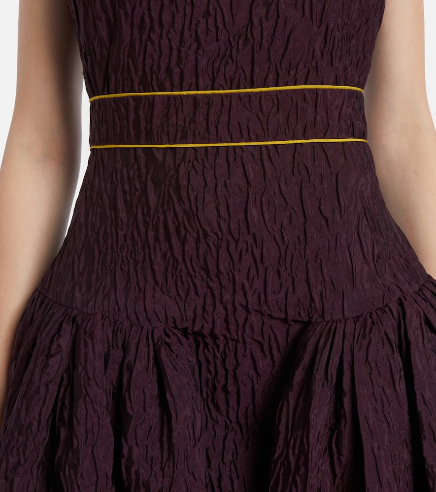 Aya smocked cloque midi dress