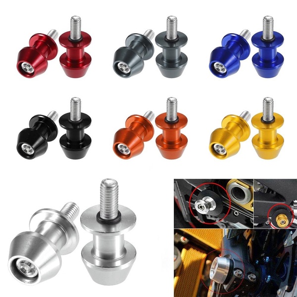 1 Pair 8mm M8x1.25 Motorcycle Universal Swingarm Spools Slider Bobbins Stand for Motorcycle