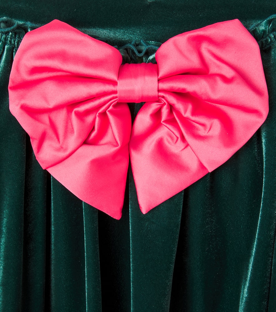Konges Sløjd Bow-detail velvet skirt