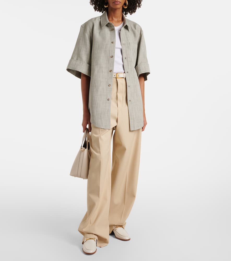 Wool, cotton, and silk top