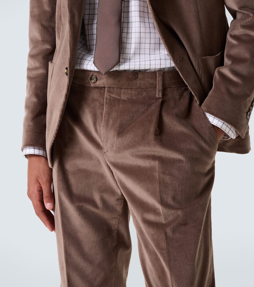Cotton corduroy suit pants