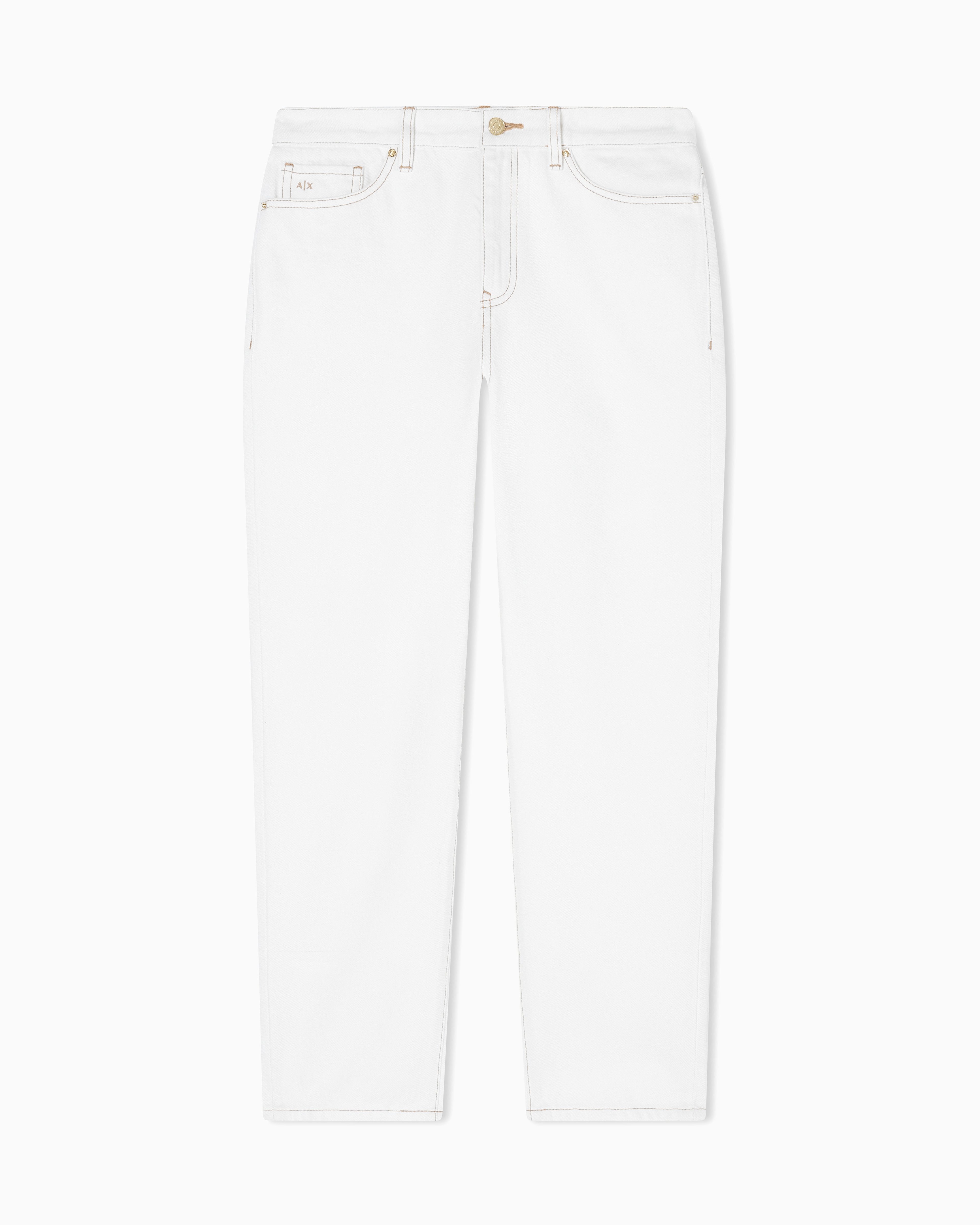 Boyfriend Jeans in Rigid Optical White Denim