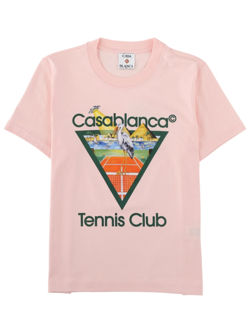Light Pink Graphic Crew Neck T-Shirt
