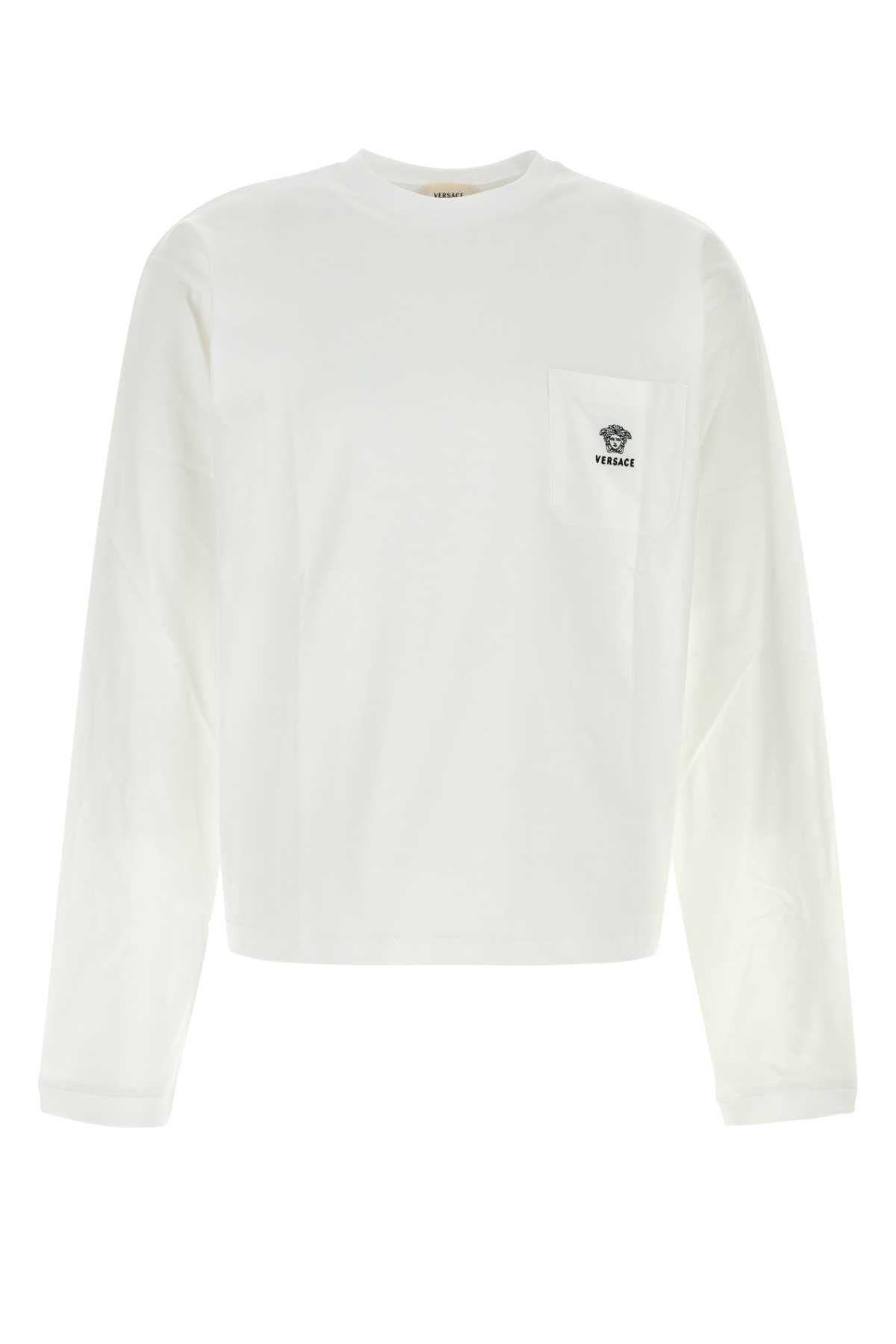Logo-Embroidered Cotton T-Shirt — White