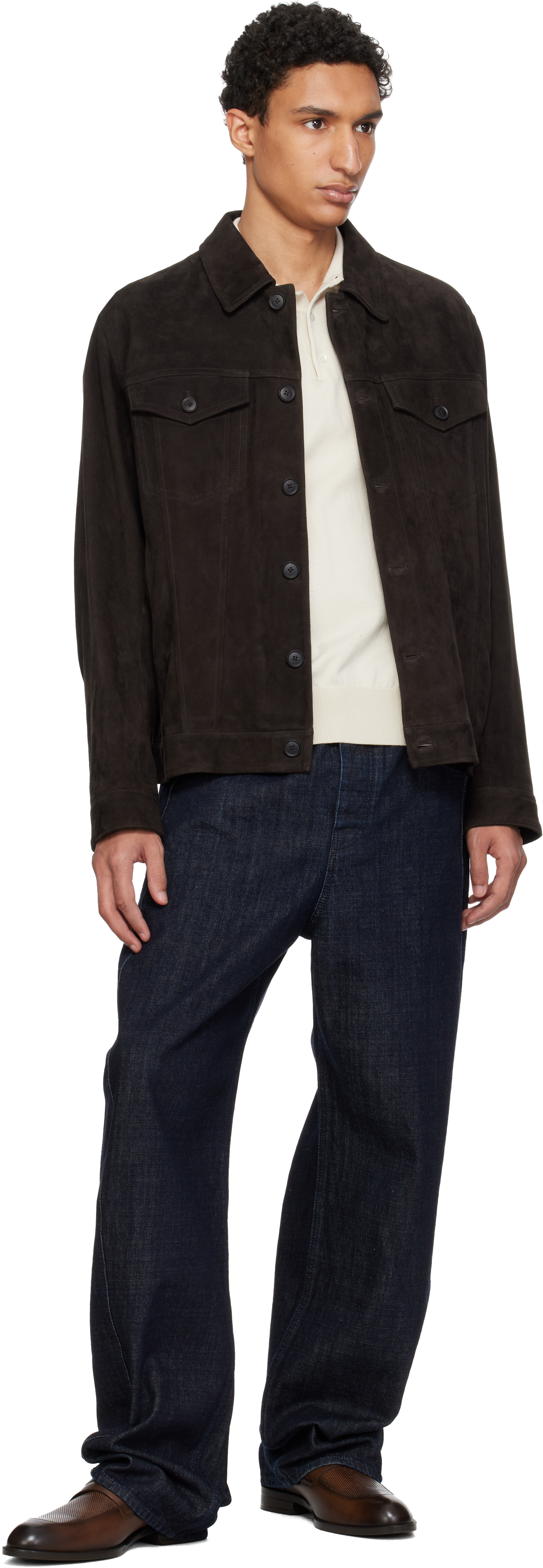 Brown Regular Fit Nappalan Suede Jacket