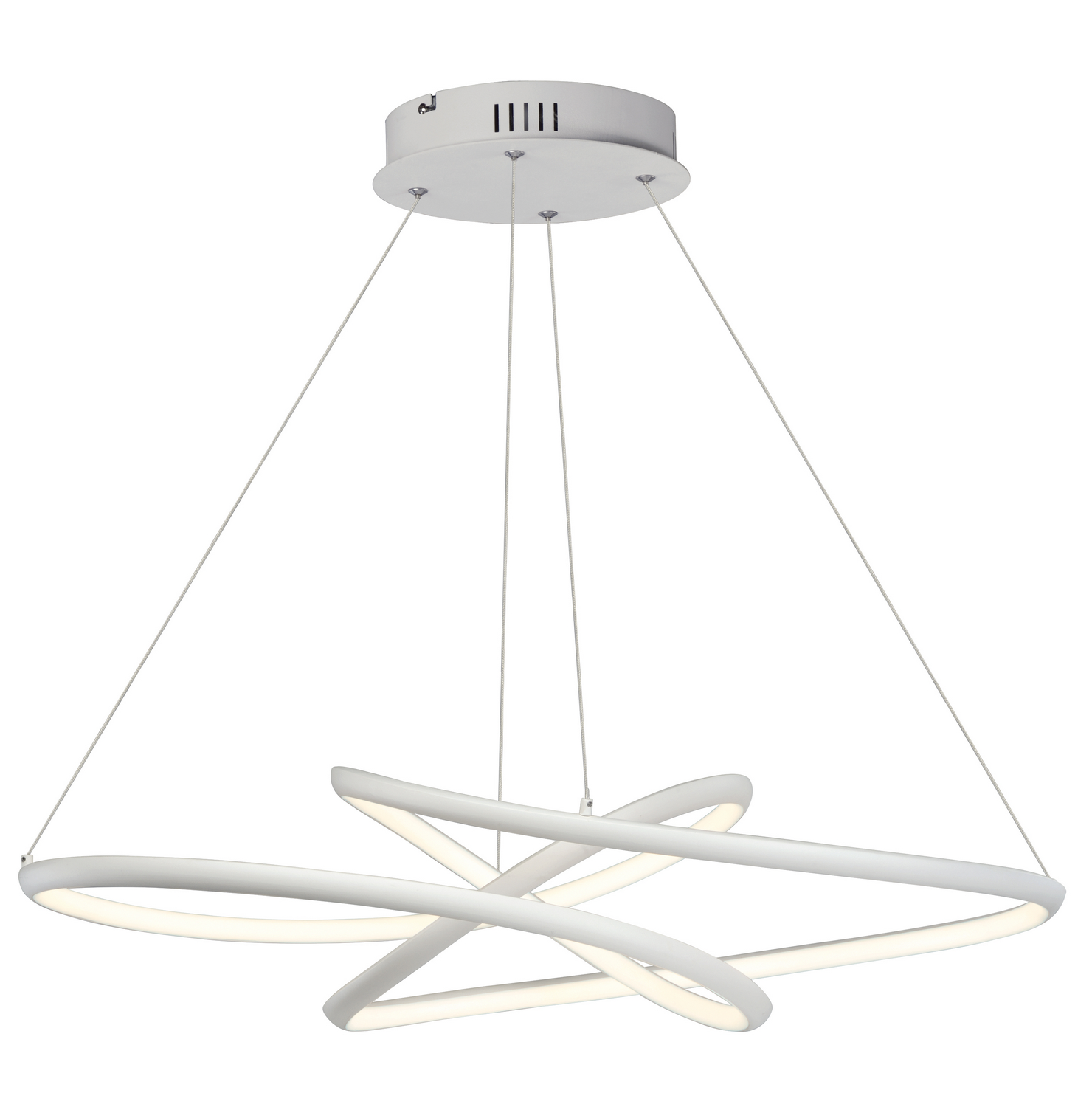 Matte White LED Pendant from the Twisted Collection