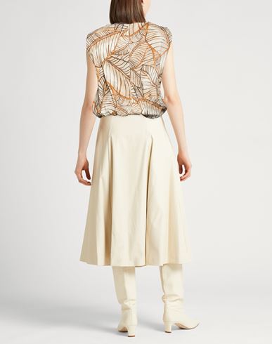 Woman Top Beige Size M Cotton, Silk