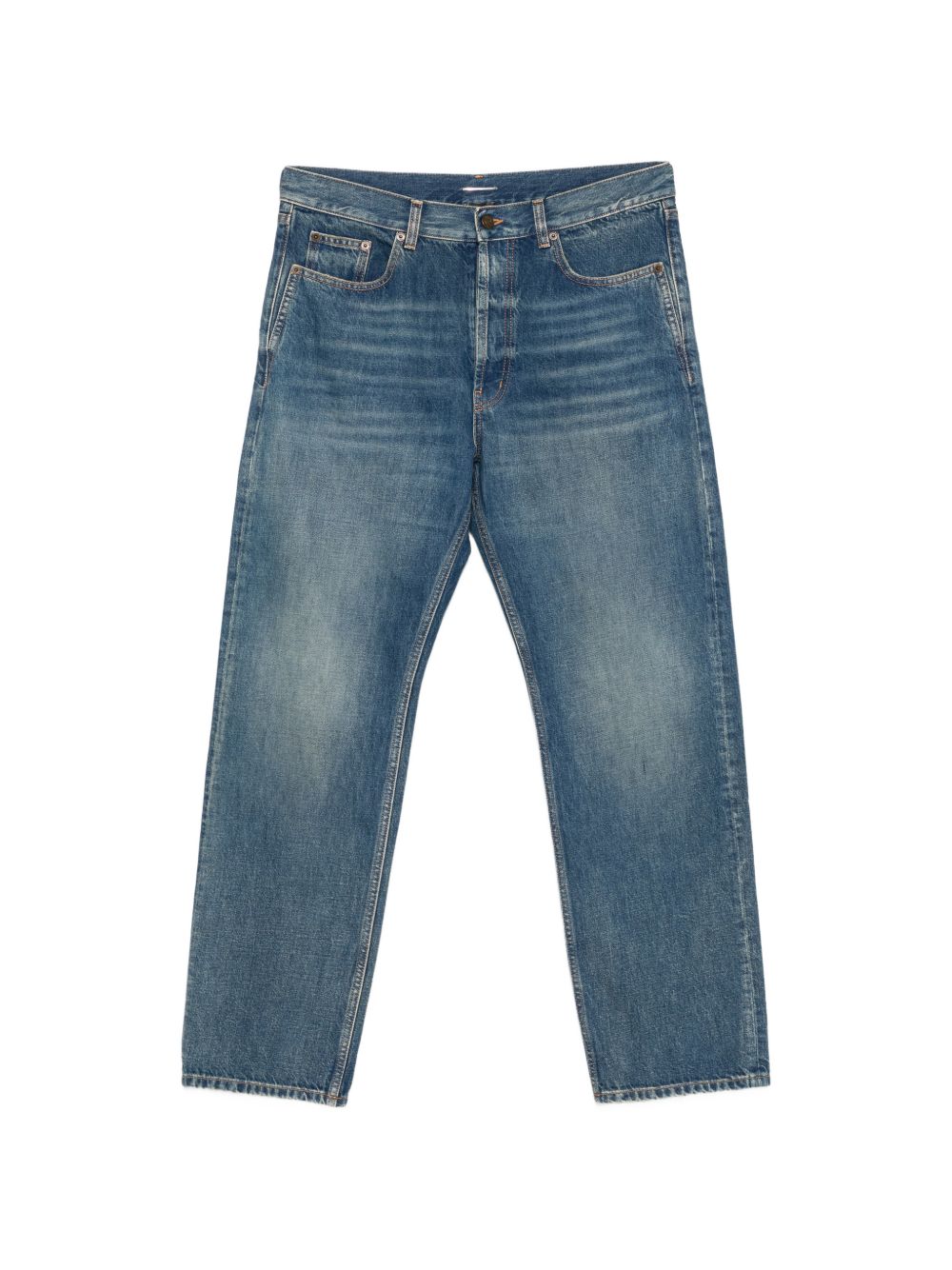 Straight-Leg Denim Jeans — Navy