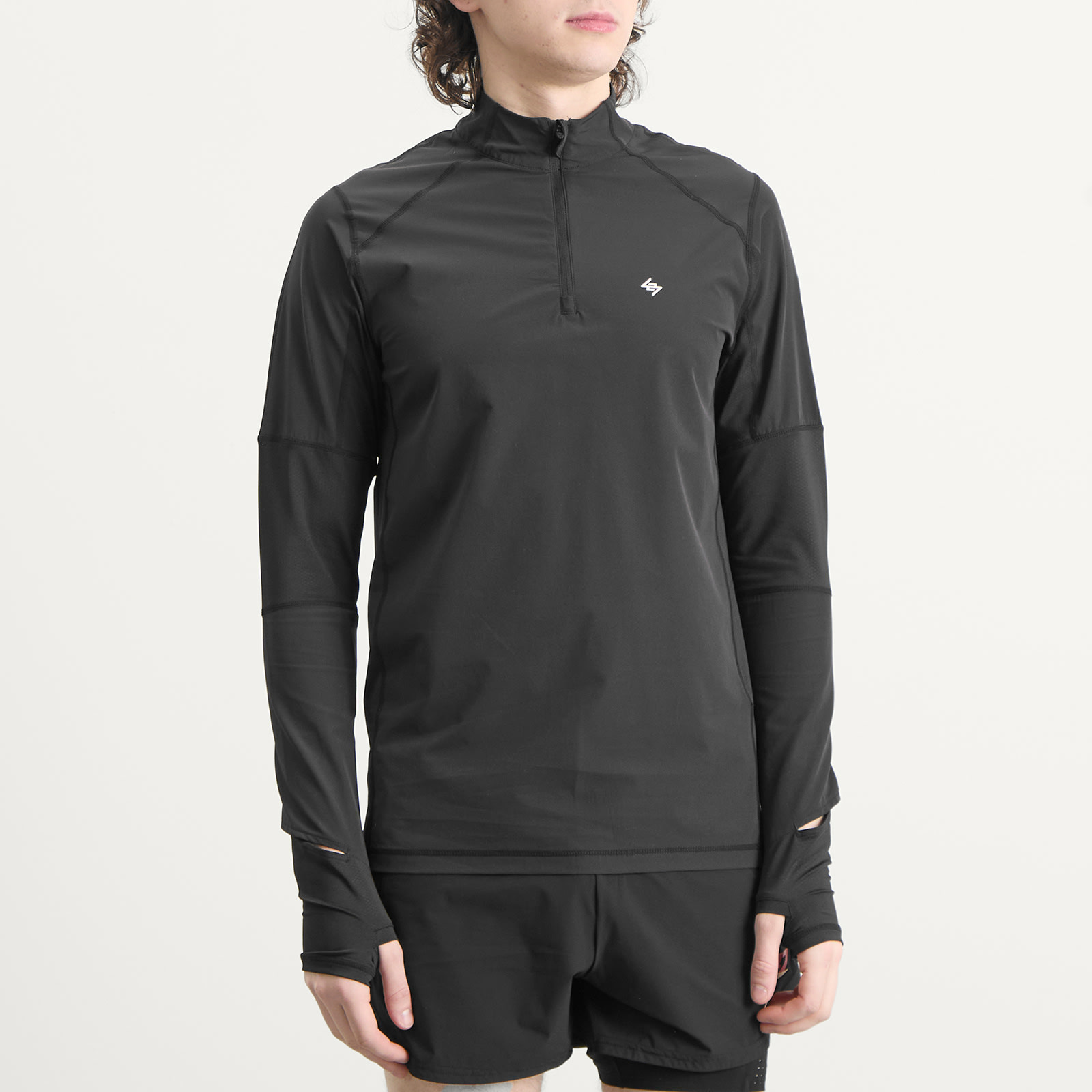 Men's Run Quarter Zip Jet Black