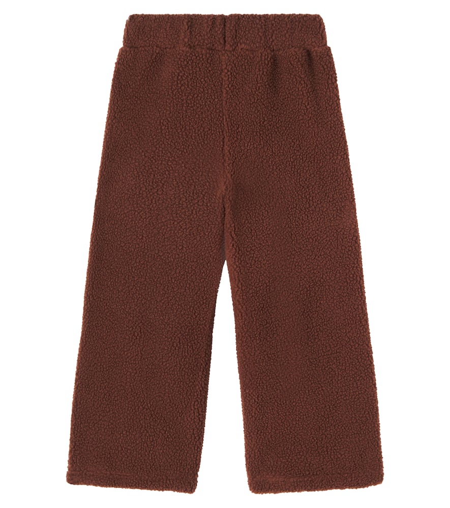 Bear embroidered fleece sweatpants