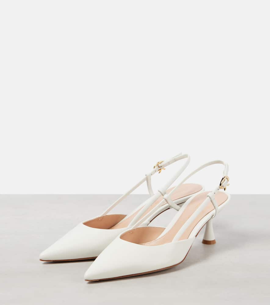 Gianvito Rossi Bridal Ascent 55 leather slingback pumps