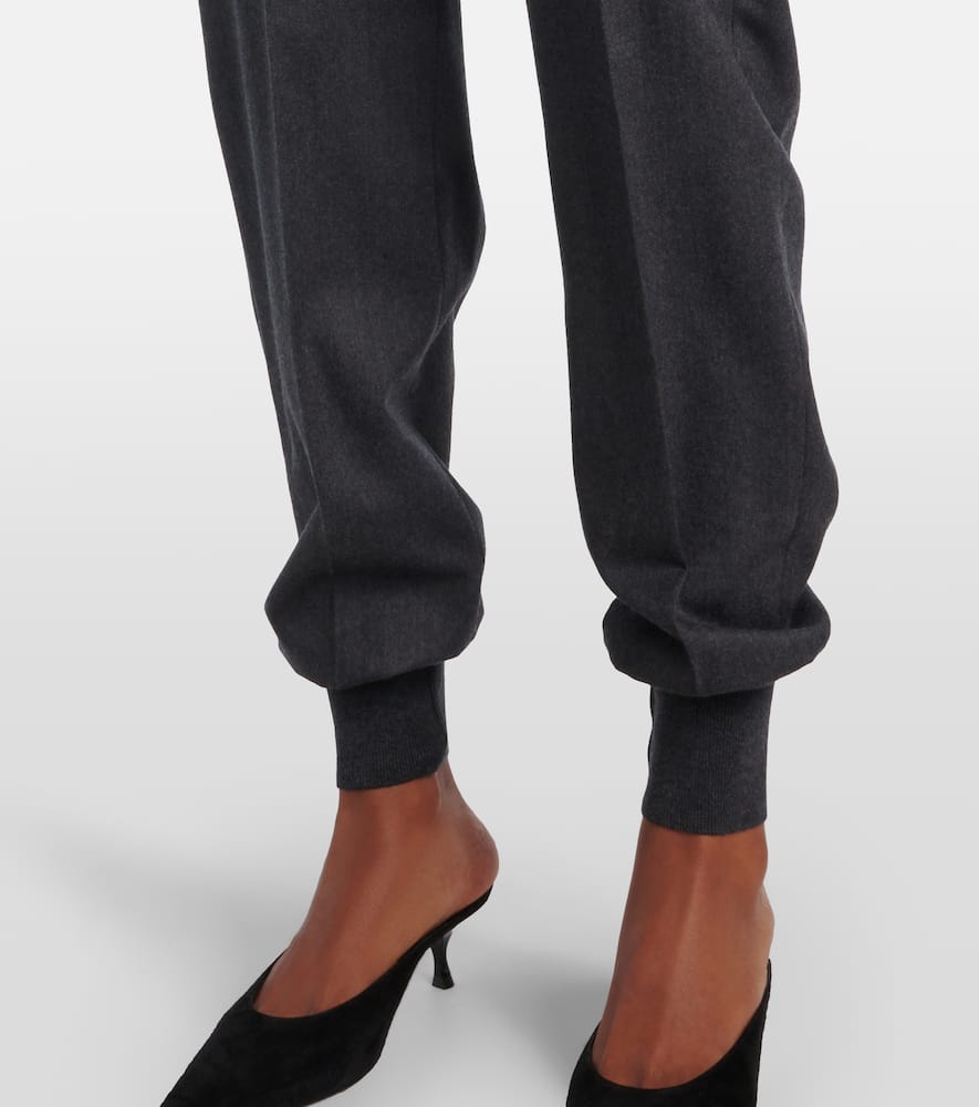 Mid-rise wool tapered sweatpants