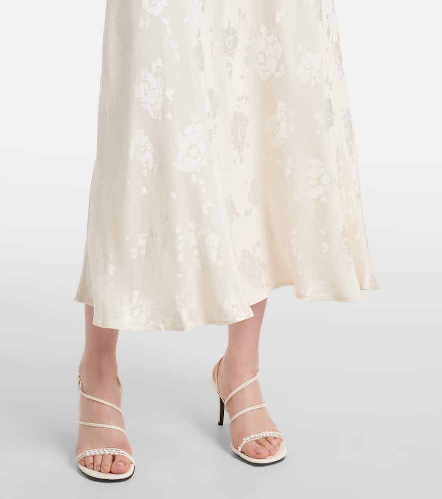 Sandrine floral jacquard midi dress