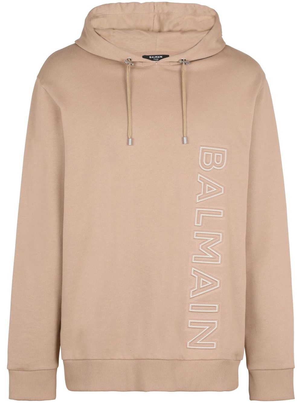 Logo-embossed hoodie - Neutrals