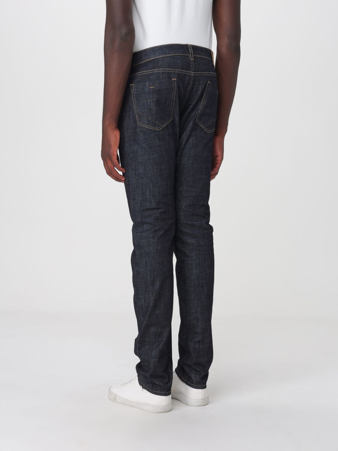 Mid-Rise Slim Fit Cotton Denim Jeans with Five Pockets