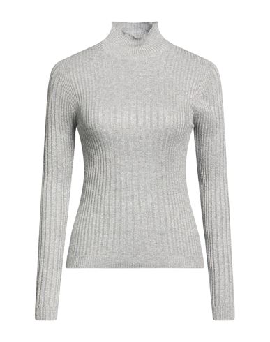 Woman Turtleneck Grey Size 4 Viscose, Polyester
