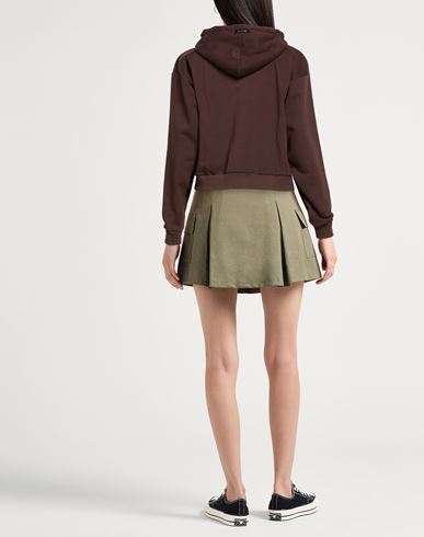 Woman Sweatshirt Chocolate brown Size S Cotton, Polyester