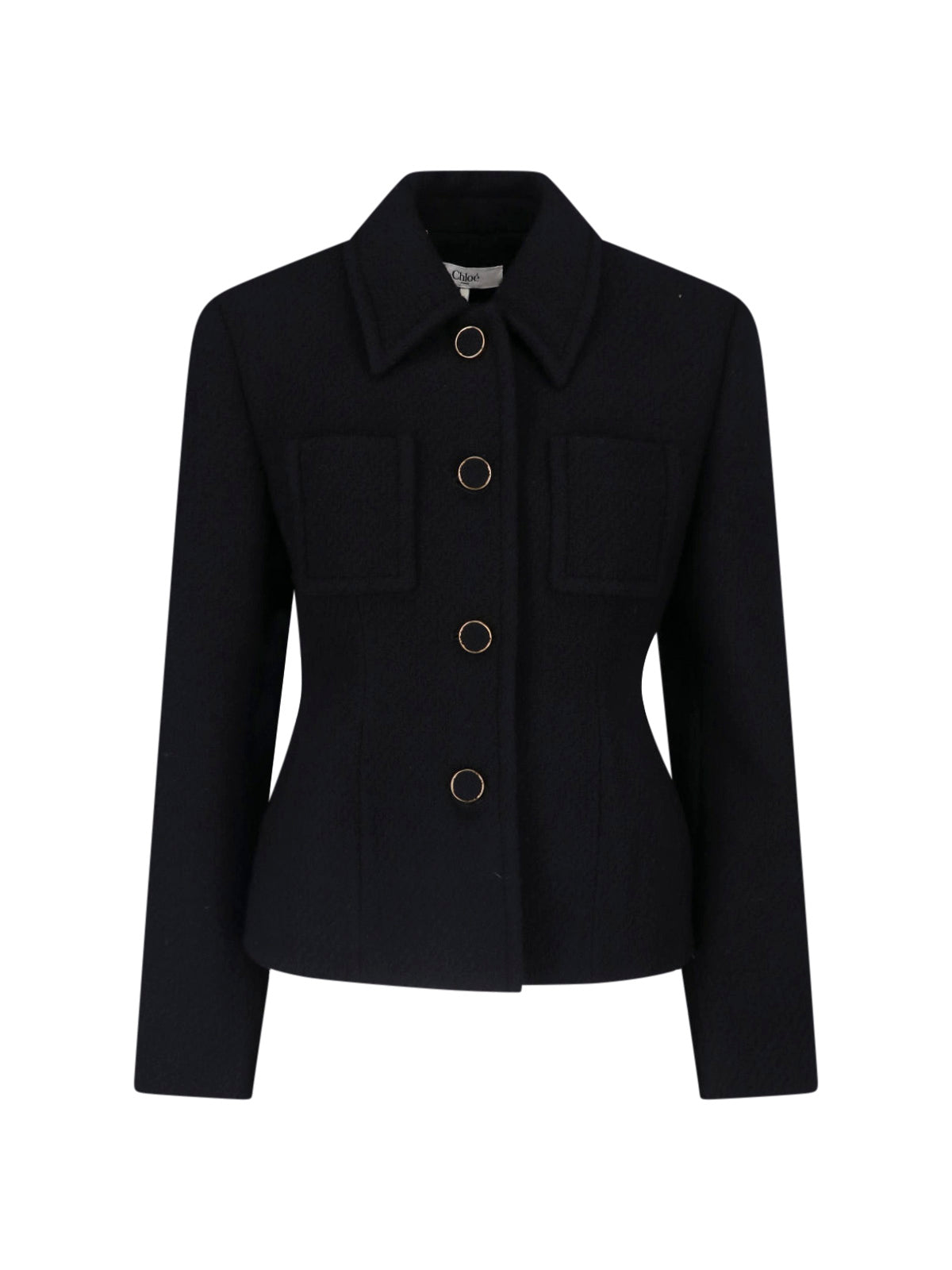 Chloé Chic Virgin Wool Stretch Jacket with Soft Cotton-Viscose Lining